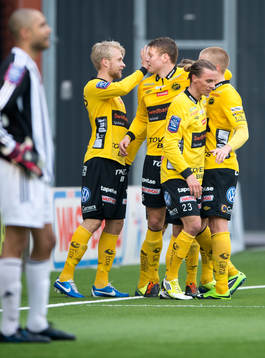 Elfsborgs spelarna jublar
