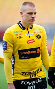 Elfsborgs Per Frick innan fotbollsmatchen i Svenska Cupen