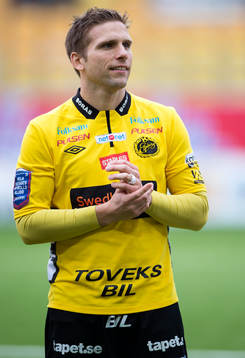 Elfsborgs Anders Svensson innan fotbollsmatchen i Svenska
