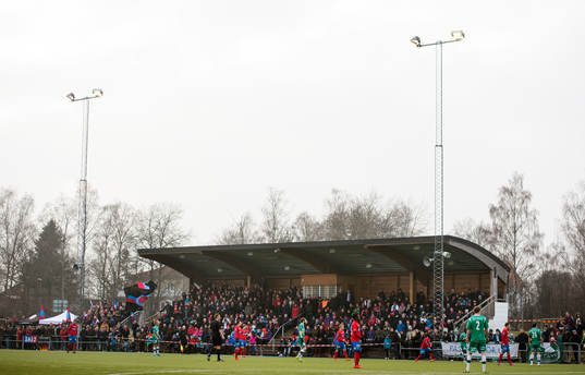 Läktaren på Färs & Frosta arena i Höör