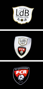 FC Rosengårds gamla och nya emblem
