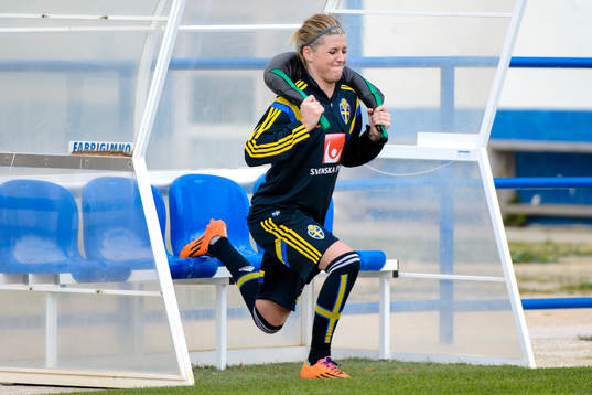 Sveriges Olivia Schough på en träning
