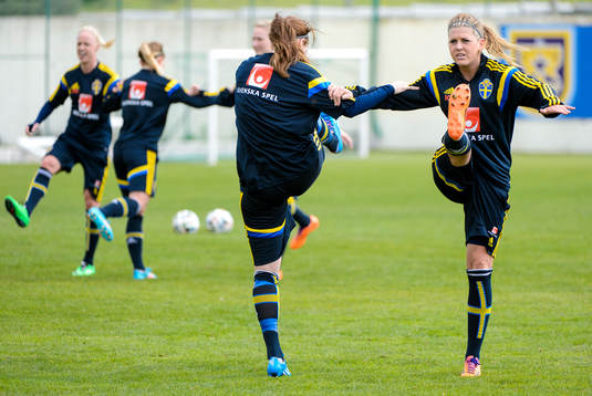Sveriges Olivia Schough på en träning