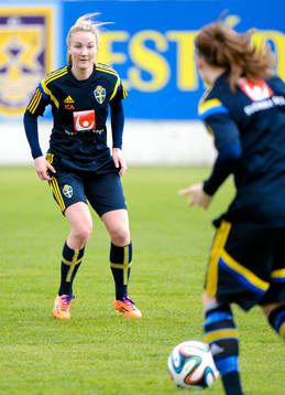 Sveriges Emma Lund på en träning