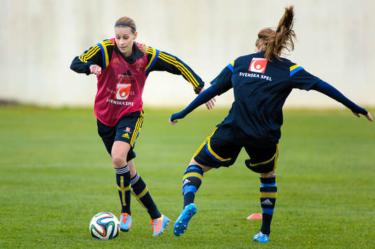 Sveriges Charlotte Rohlin på en träning