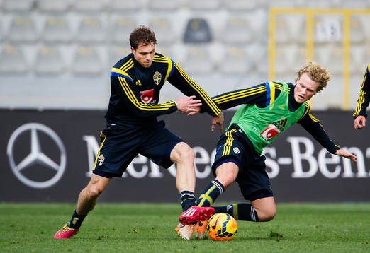 Johan Elmander och Oscar Hiljemark