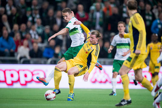 Hammarbys Erik Israelsson och Ängelholms Sebastian Carlsen