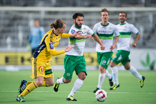 Ängelholms Sebastian Carlsen och Hammarbys Stefan Batan
