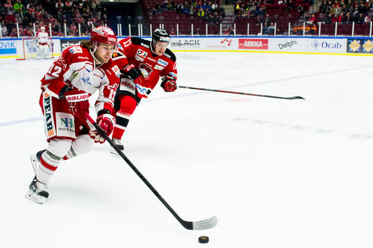 Timrås André Hult och Malmö Redhawks Daniel Viksten
