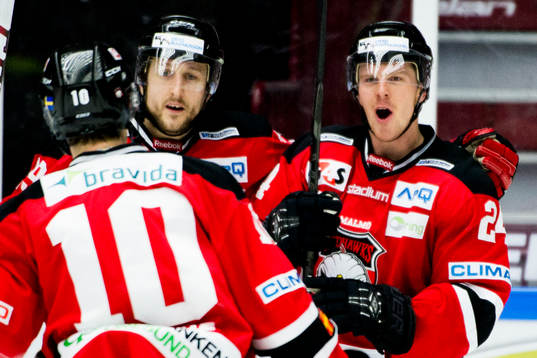 Malmö Redhawks Marcus Olsson spelar sin första match för