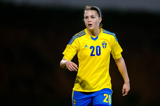 Sveriges Emilia Appelqvist i matchen mellan Sverige och