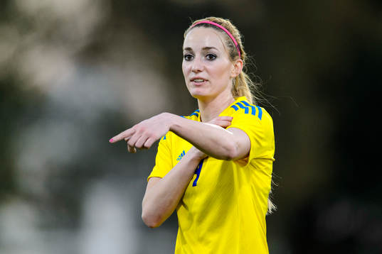 Sveriges Kosovare Asllani i matchen mellan Sverige och
