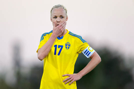 Sveriges Caroline Seger i matchen mellan Sverige och Danmark