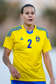 Sveriges Charlotte Rohlin i matchen mellan Sverige och
