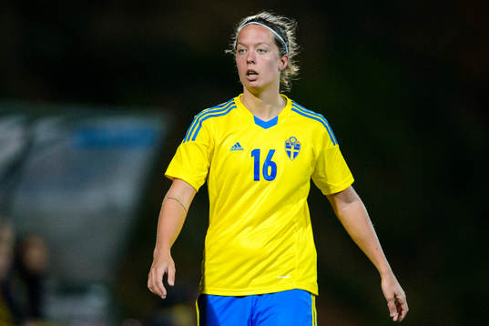 Sveriges Lina Nilsson i matchen mellan Sverige och Danmark