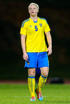 Sveriges Nilla Fischer i matchen mellan Sverige och Danmark