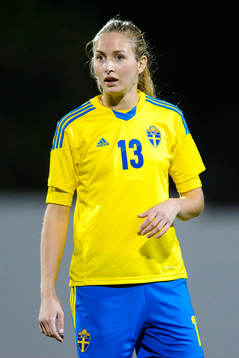 Sveriges Emmelie Konradsson i matchen mellan Sverige och
