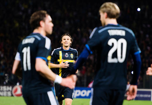 Sveriges Albin Ekdal jublar