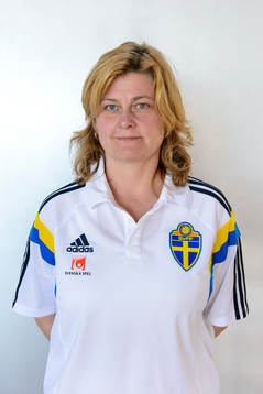 Rebecca Hedin, pressansvarig för damlandslaget i fotboll