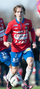 Örgrytes Jakob Lindström i matchen i Svenska Cupen mellan
