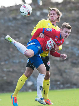 Klackspark i matchen i Svenska Cupen mellan Mjällby och