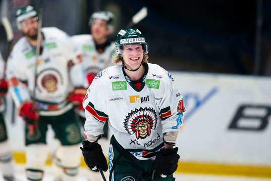 Frölundas Mathis Olimb ser glad ut