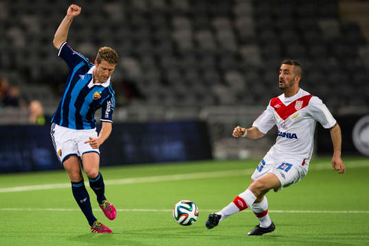 Djurgårdens Stefan Karlsson och Assyriskas George Makdessi
