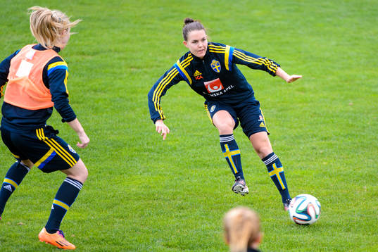 Sveriges Emilia Appelqvist på en träning