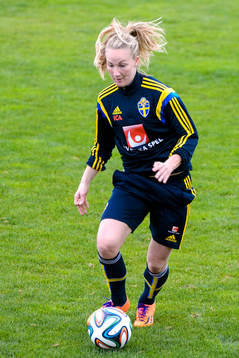 Sveriges Emma Lundh på en träning