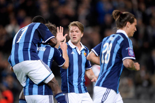 Djurgårdens Andreas Johansson jublar