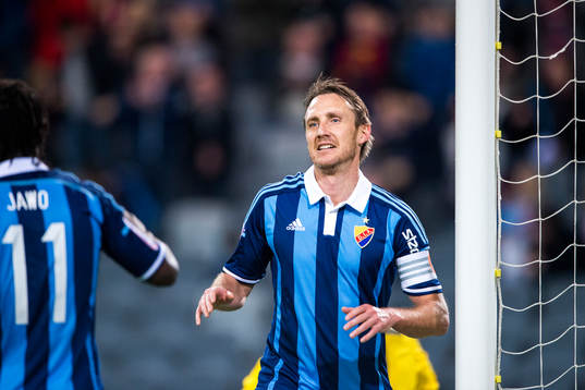 Djurgårdens Andreas Johansson jublar