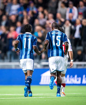Djurgårdens Amadou Jawo och Mark Mayambela
