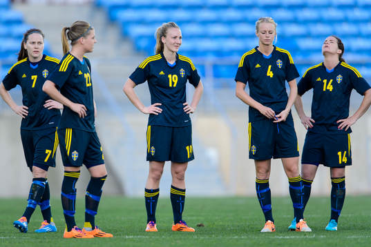 Sveriges Lisa Dahlkvist, Olivia Schough, Emma Lund, Amanda
