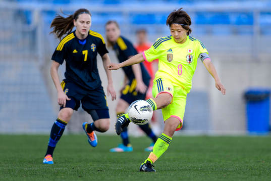 Sveriges Lisa Dahlkvist och Japans Aya Miyama