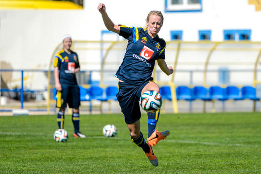 Sveriges Amanda Ilestedt på en träning