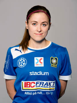 Damfotbollsspelaren Amanda Ogenvall Karlstad/Qbik