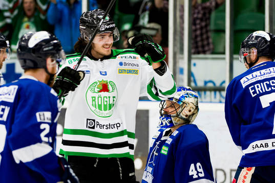 Rögle Dennis Everberg jublar
