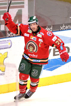 Frölundas Joel Lundqvist jublar