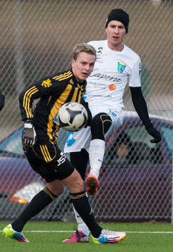 s Fisnik Alej i träningsmatchen i fotboll mellan IFK
