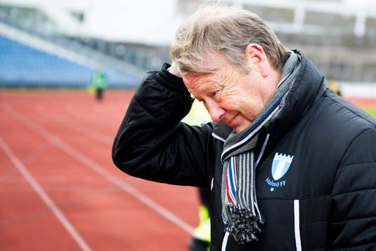 Malmös tränare Åge Hareide ser fundersam ut