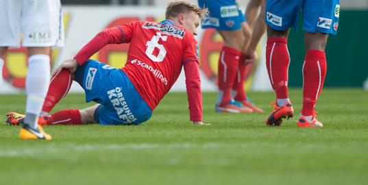 Helsingborgs Andreas Landgren skadades i första minuten i