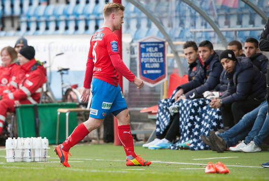 Helsingborgs Andreas Landgren skadades i första minuten i