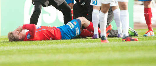 Helsingborgs Andreas Landgren skadades i första minuten i