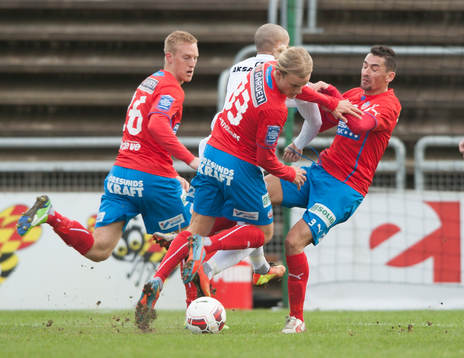 Helsingborgs Peter Larsson, Daniel Svensson och Loret