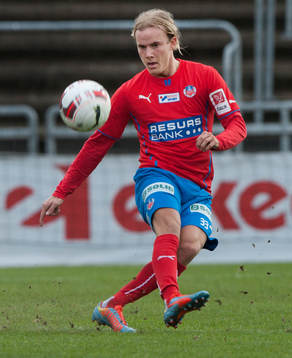 Helsingborgs Daniel Svensson i matchen i Svenska Cupen