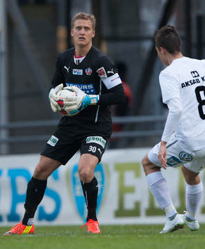 Helsingborgs målvakt Pär Hansson i matchen i Svenska