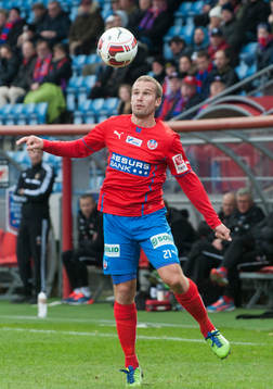 Helsingborgs Christoffer Andersson i matchen i Svenska