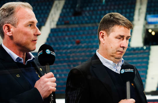 s tränare Rikard Franzén och Djurgårdens  tränare Hans