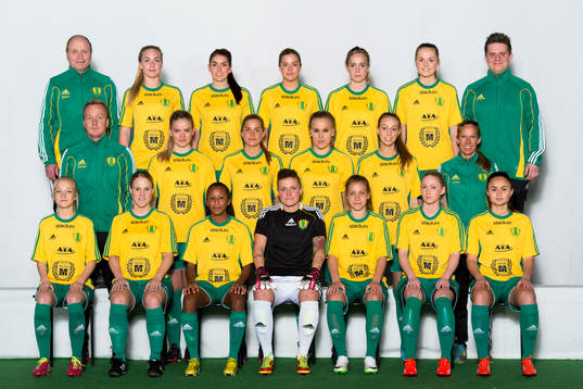 Spelare i damfotbollslaget Bollstanäs