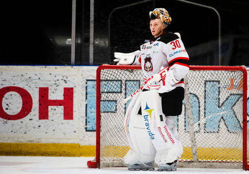 Malmö Redhawks målvakt Robin Rahm deppar
